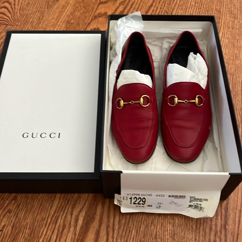 Gucci loafers red size 35 1/2